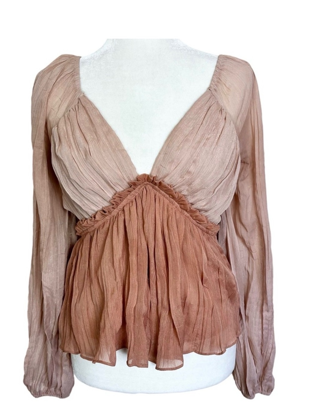 Skylar Rose Bohemian Long Sleeve Blouse Small